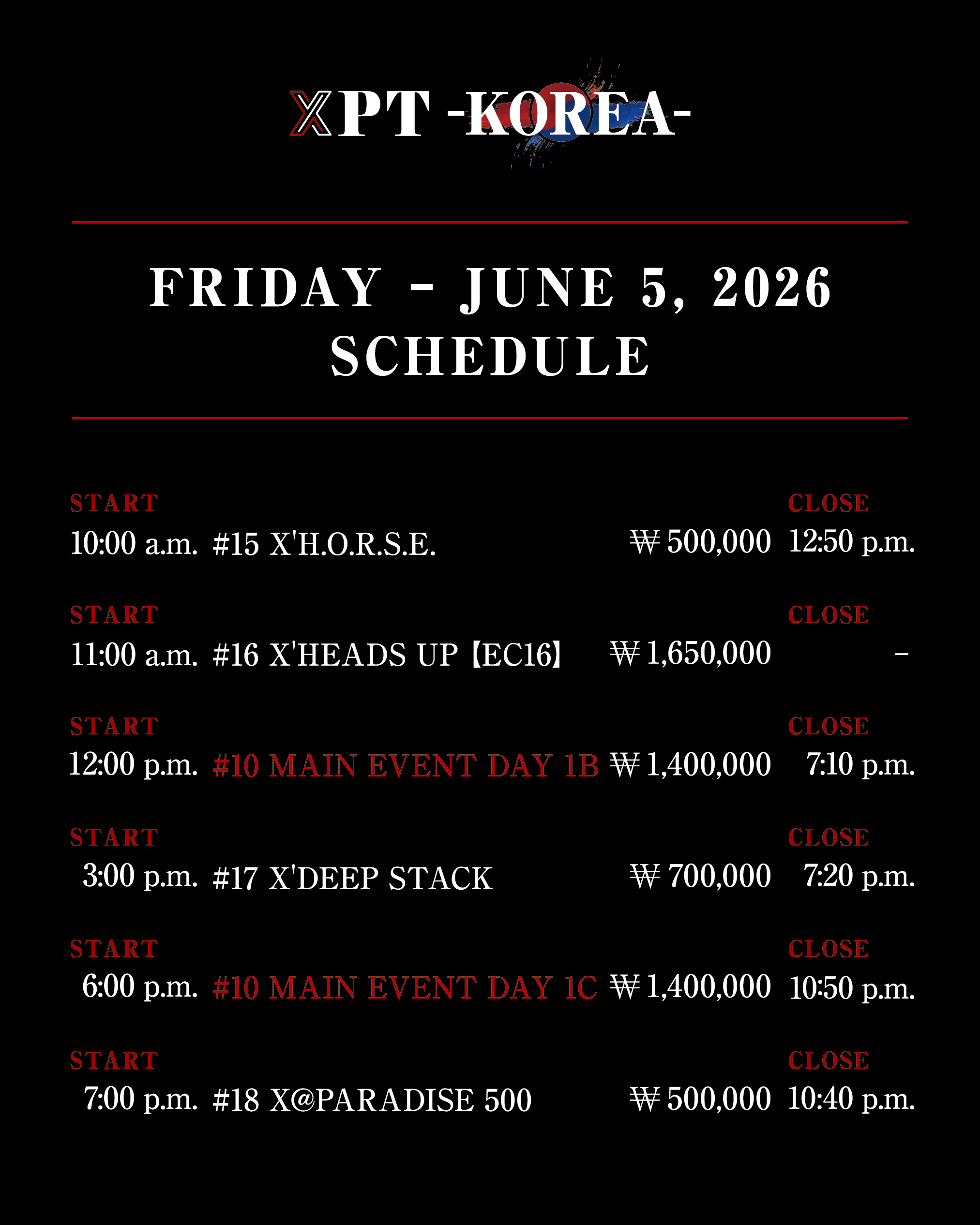 🇰🇷XPT KOREA DAY2 Schedule!